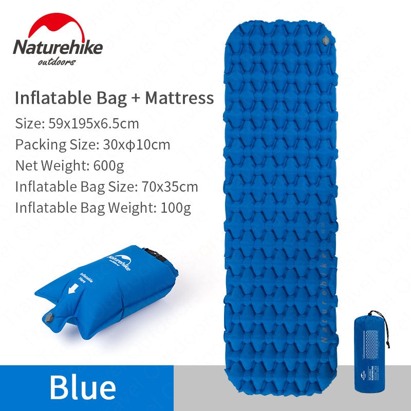 Naturehike, Matelas de Camping Gonflable, Ultra-Léger 
- Naturehike, Ultralight Inflatable Camping Mattress