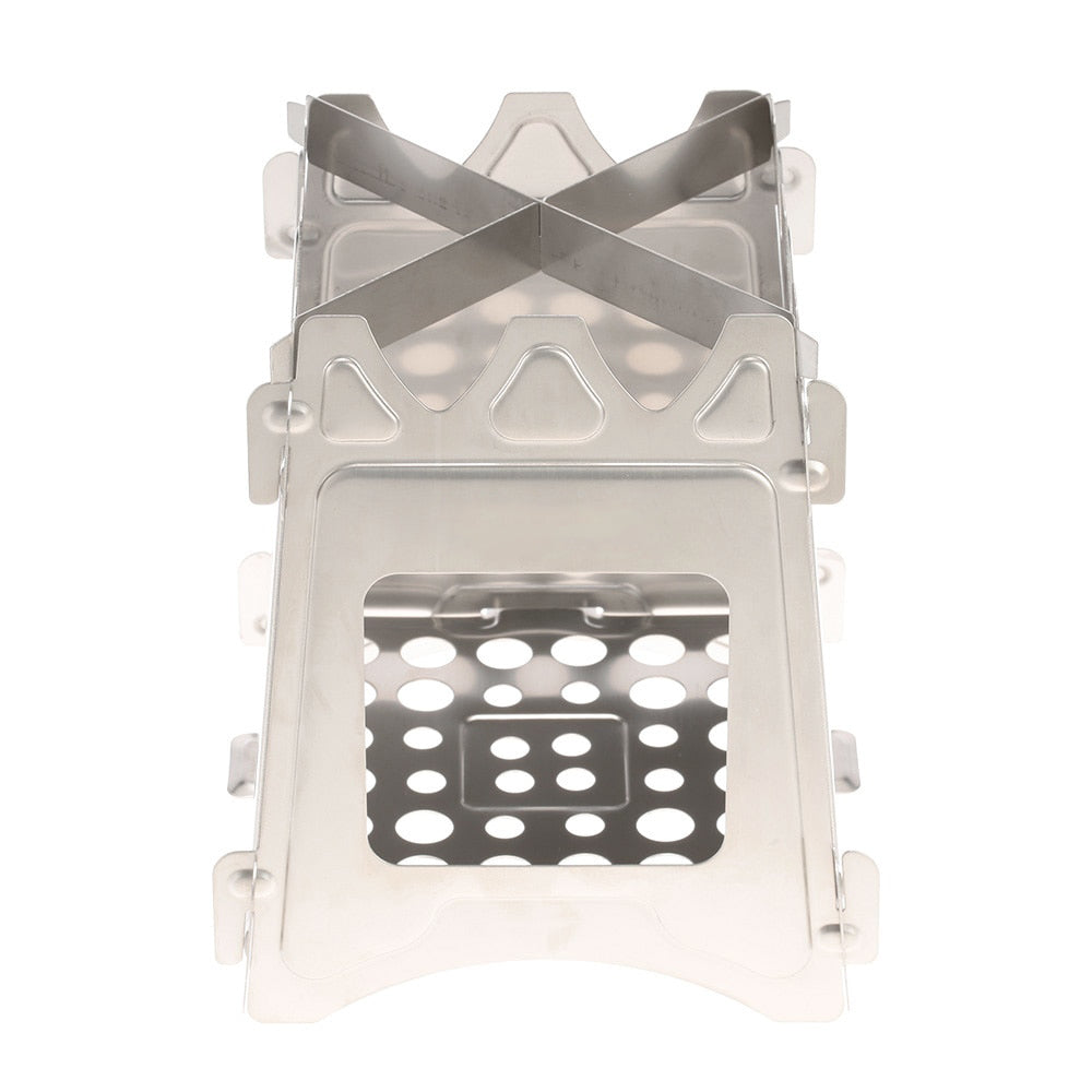 Poêle à Bois Pliable en Acier Inoxydable pour Camping en Plein Air, Pique-Nique, Survie
- Folding Stainless Steel  Wood Stove for Outdoor Camping Cooking BBQ Picnic