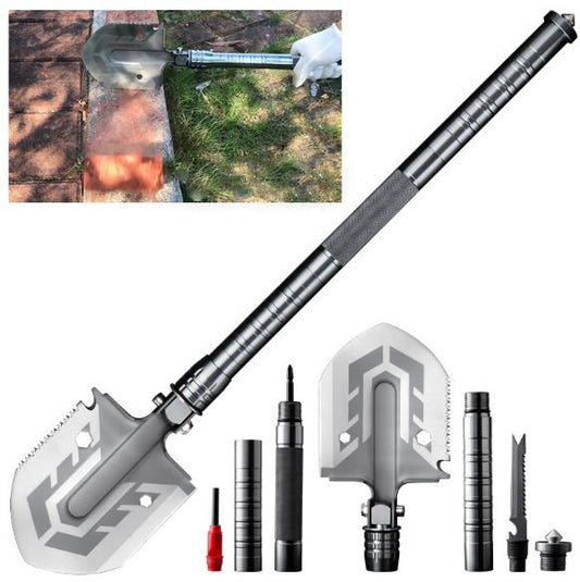 Pelle multi-usages d'extérieur Pelle militaire pliante,Camping et Survie, Défense, Outils de sécurité
- Outdoor Multi-purpose Shovel Folding Military Shovel Camping and Survival, Defense Security Tools