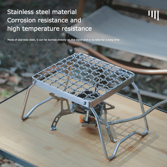 Grille de support pliable pour poêle d'extérieur, support pour plaque de cuisson
- Outdoor Stove Foldable Bracket Grid Baking Pan Holder
