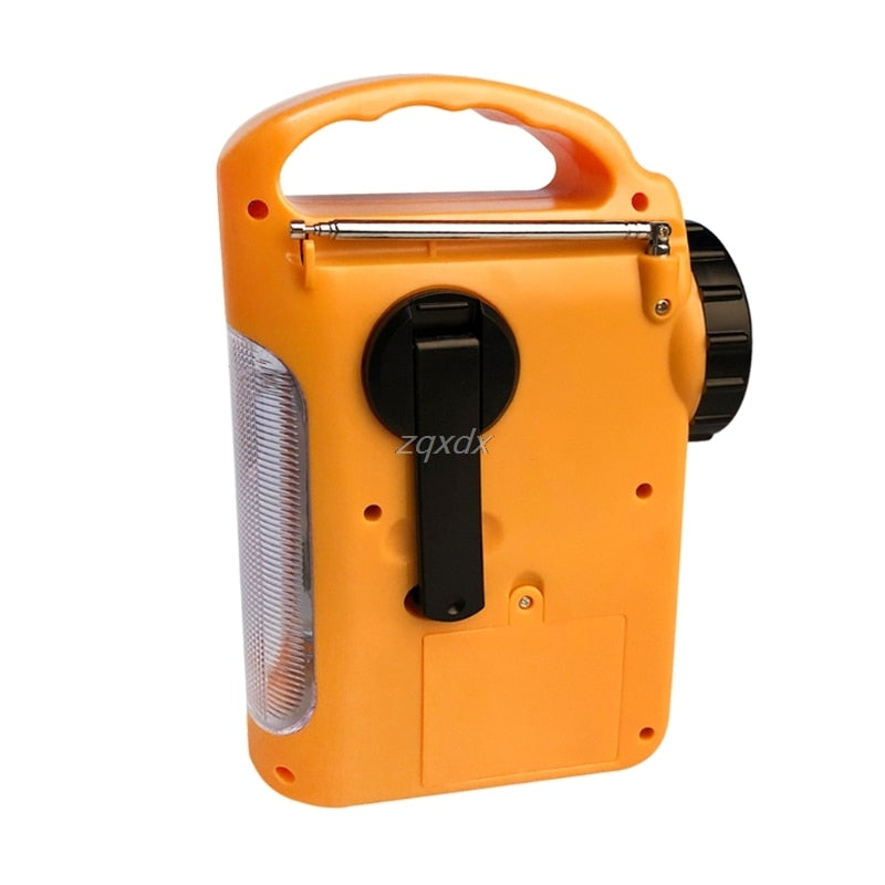 Radio AM/FM solaire à manivelle d'urgence extérieure avec lampe LED
-Outdoor Emergency Hand Crank Solar Dynamo AM/FM Radios Power Bank with LED Lamp