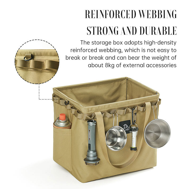Sac de rangement pliable portable pour camping en plein air, équipement, tente, couverts de camping, boîte de rangement carrée
- Outdoor Camping Portable Folding Storage Bag Equipment Tent Camping Cutlery Square Organizer Box