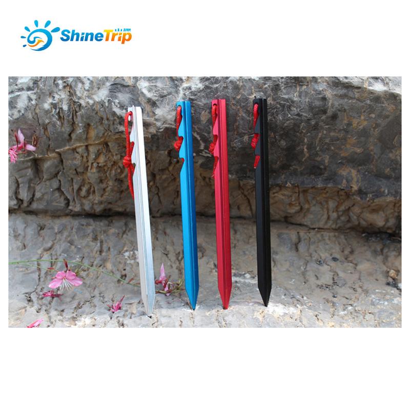 Lot de 6 piquets de tente en alliage d'aluminium à point tactile Multi-dents Super légers crochet de tente de camping ou autre.                           - 6pcs/lot adjustable touch point aluminum alloy tent pegs Multi tooth  Super light stake