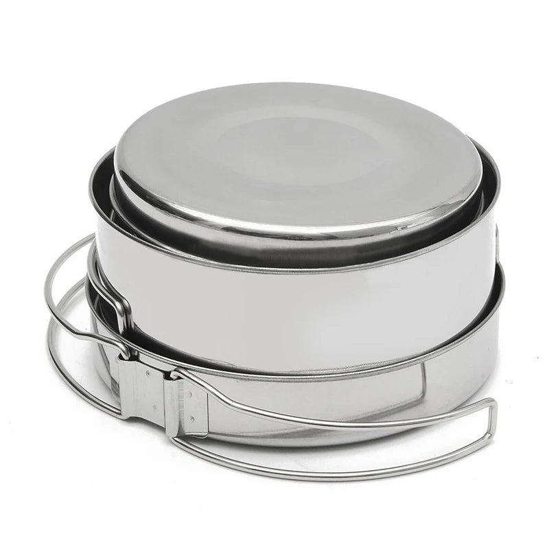 Mayitr Lot de 8 casseroles et poêles en acier inoxydable pour camping et pique-nique en plein air
- Mayitr 8Pcs Stainless Steel Outdoor Camping Picnic Pot Pan Kit Cookware Set High quality