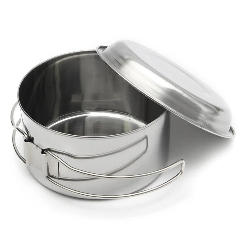 Mayitr Lot de 8 casseroles et poêles en acier inoxydable pour camping et pique-nique en plein air
- Mayitr 8Pcs Stainless Steel Outdoor Camping Picnic Pot Pan Kit Cookware Set High quality